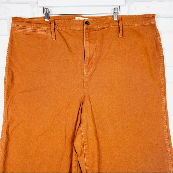 Madewell Emmett Wide-Leg Crop Pants Burnt Sienna, Size 37 Style J8985 - Picture 5 of 16